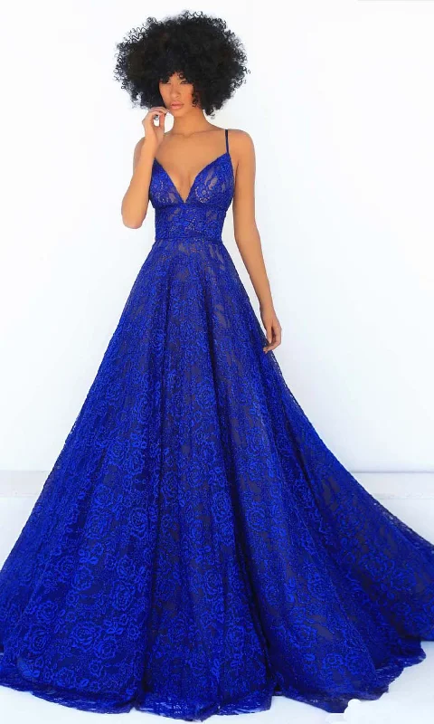 Trendy Layers Tarik Ediz - 51063 Lace A-Line Gown
