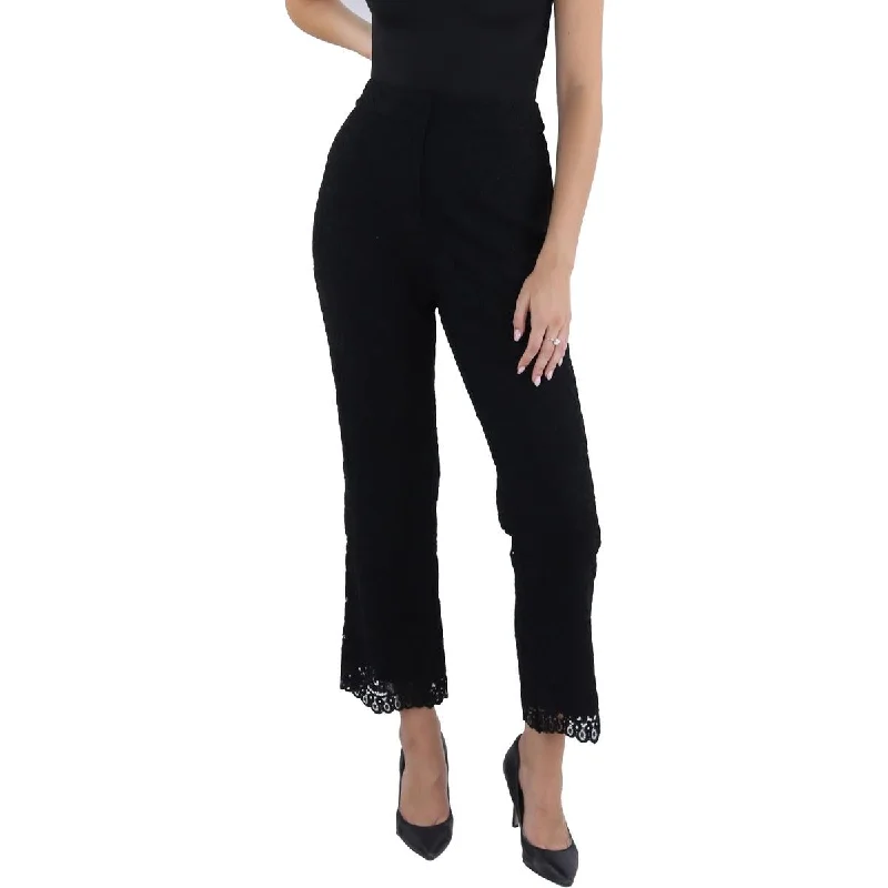 Warm Wear Derek Lam 10 Crosby Womens Dara Lace High Rise Flared Pants