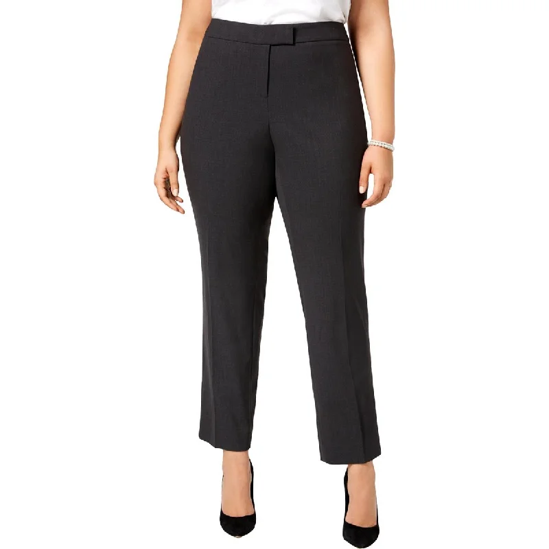 Breezy Comfort Anne Klein Womens Plus Slim Straight Leg Dress Pants
