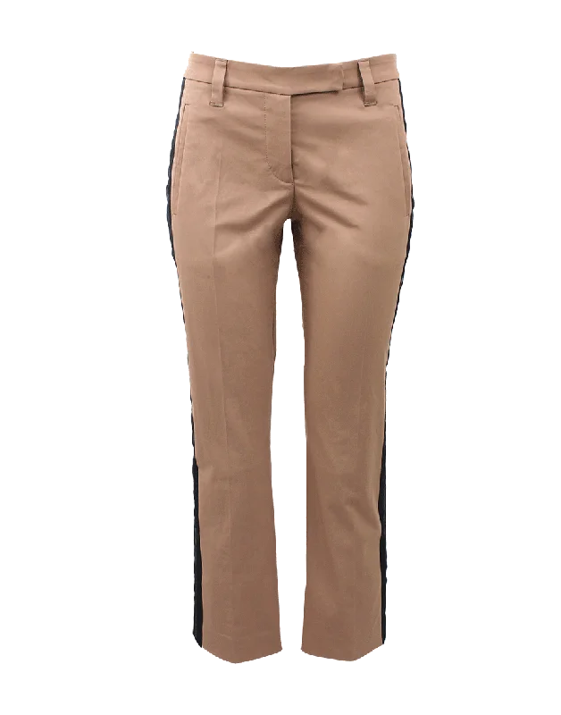 Sporty Comfort Chino With Organza Racing Stripes