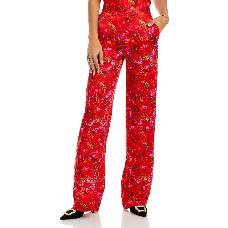 Light Comfort L'Agence Womens High Rise Printed Straight Leg Pants