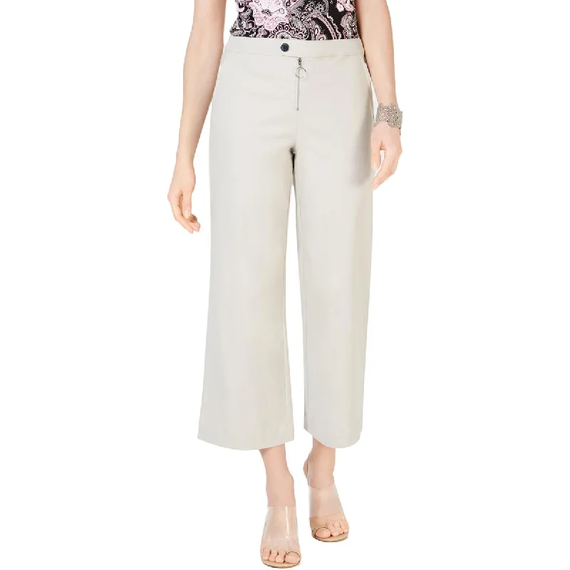 Simple Chic INC Womens Wide-Leg Mid-Rise Ankle Pants