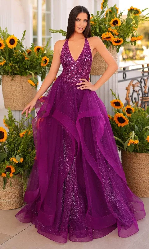 Soft Comfort Wear Clarisse 811281 - Sequined Halter Ballgown