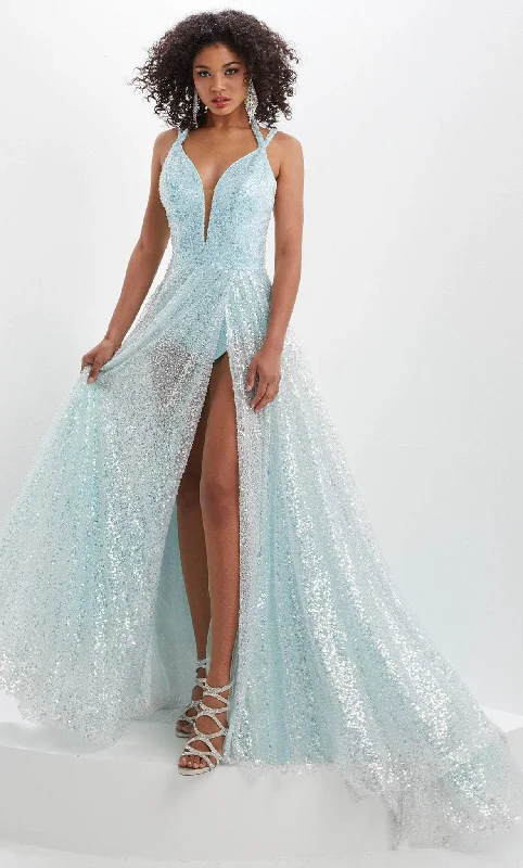 Casual Fit Wear Panoply 14123 - Sequin Romper Overskirt Evening Gown