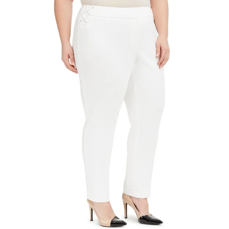 Stylish Jackets Calvin Klein Womens Plus Pull On Lace-Up Pants