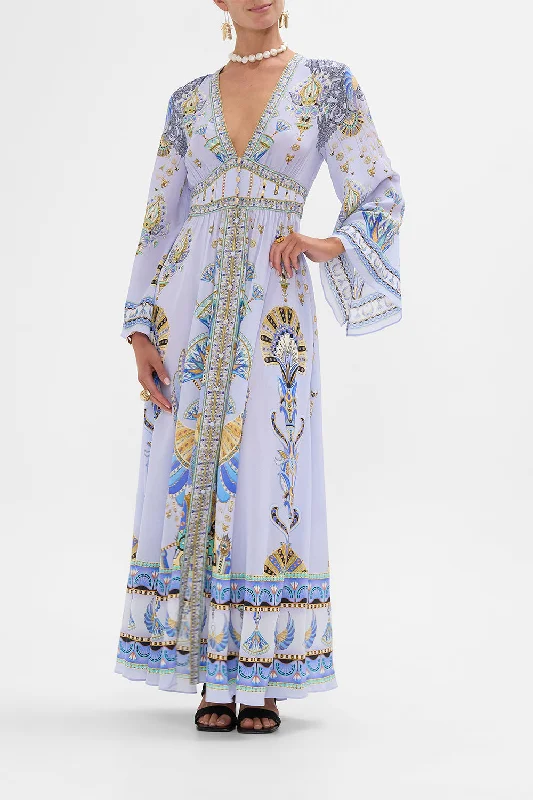 Urban Chic KIMONO SLEEVE DRESS WITH SHIRRING DETAIL UNDER SCARAB SKIES