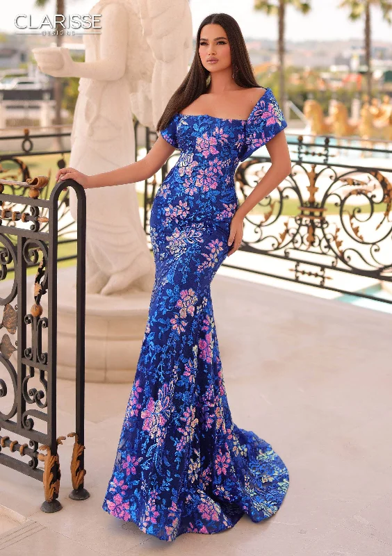 Timeless Outfits Clarisse 811283 - Detachable Shawl Mermaid Prom Dress