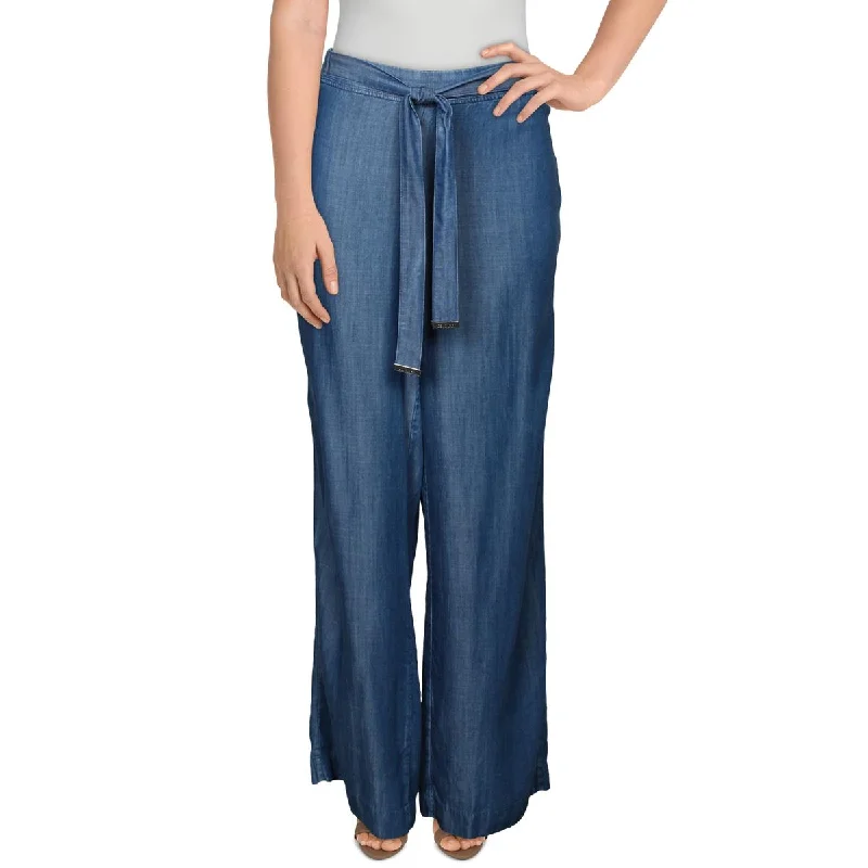 Chic Outfits Calvin Klein Womens Tencel Chambray Wide Leg Pants