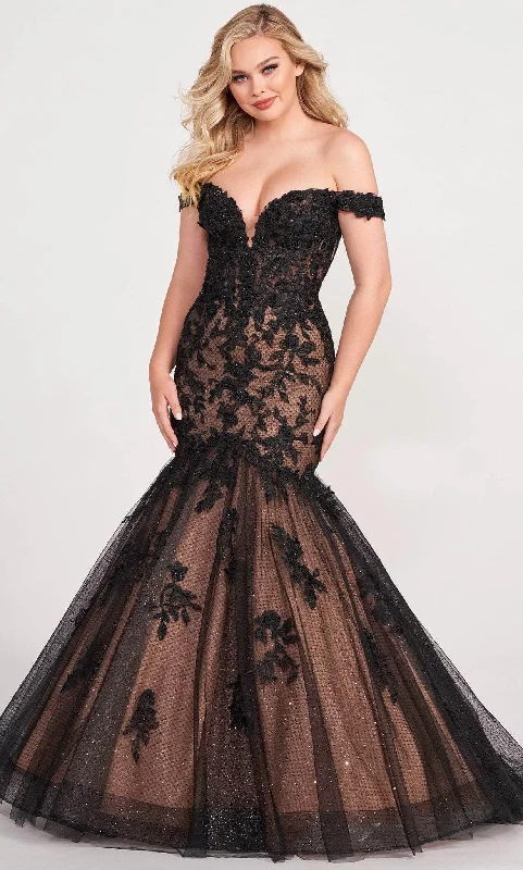 Easy Wear Chic Ellie Wilde EW34027 - Fit and Flare Off Shoulder Mermaid Gown