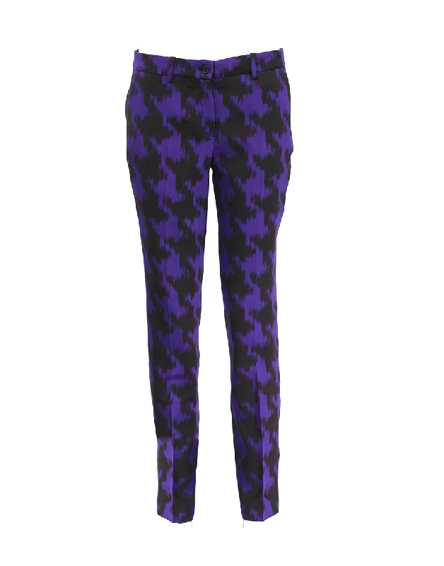 Cozy Fitting Jacquard Dogtooth Skinny Pant