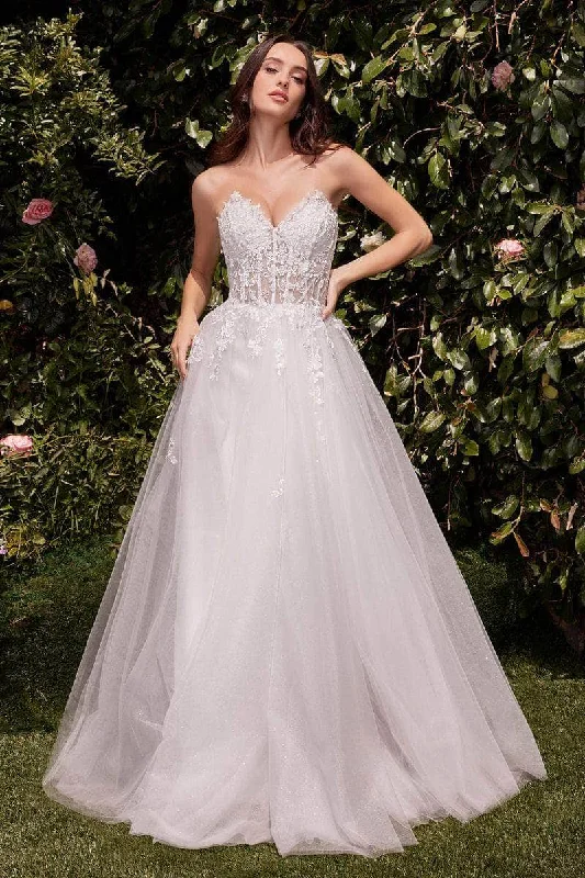 Fashion Comfort Ladivine Bridal C148W - Sweetheart Floral Embroidery Bridal Dress
