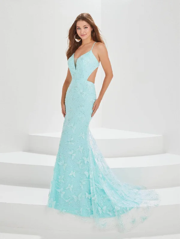 Cozy Essentials Tiffany Designs by Christina Wu 16013 - Butterfly Laced Prom Gown