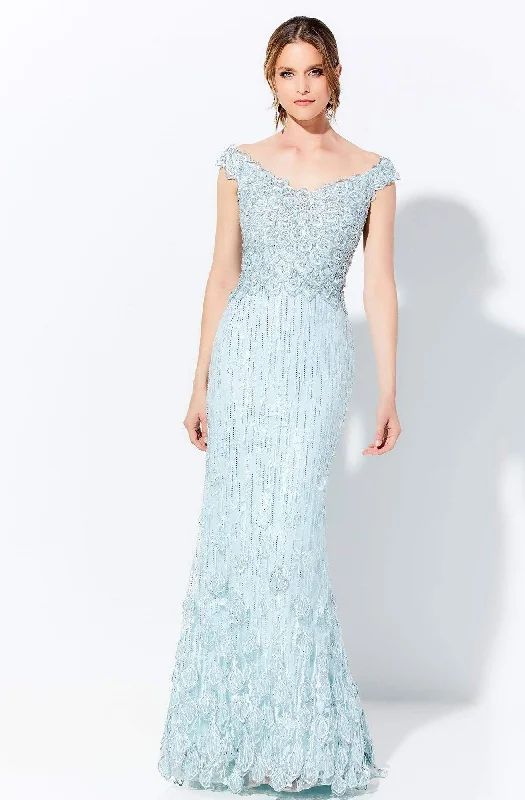 Elegant Casuals Ivonne D by Mon Cheri - 120D09 Embroidered Off-Shoulder Mother of the Bride Dress