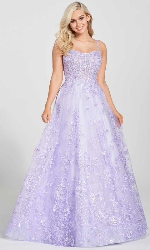 Versatile Comfort Wear Ellie Wilde EW122109 - Scoop Floral Prom Dress