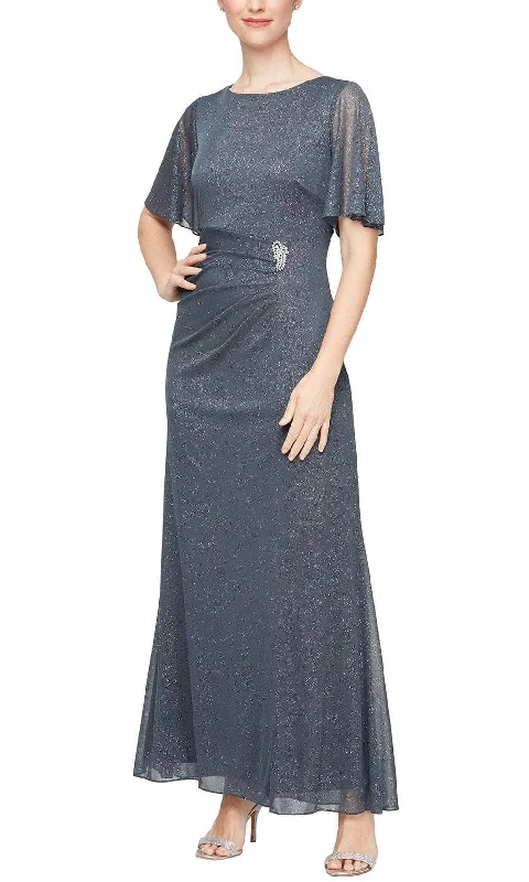 Breathable Style SLNY 9233153 - Glitter Mesh Embellished Dress