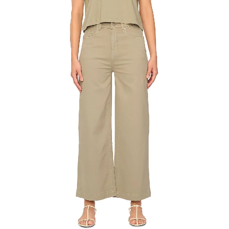 Soft Looks DL1961 Womens High Rise Knit Wide Leg Pants