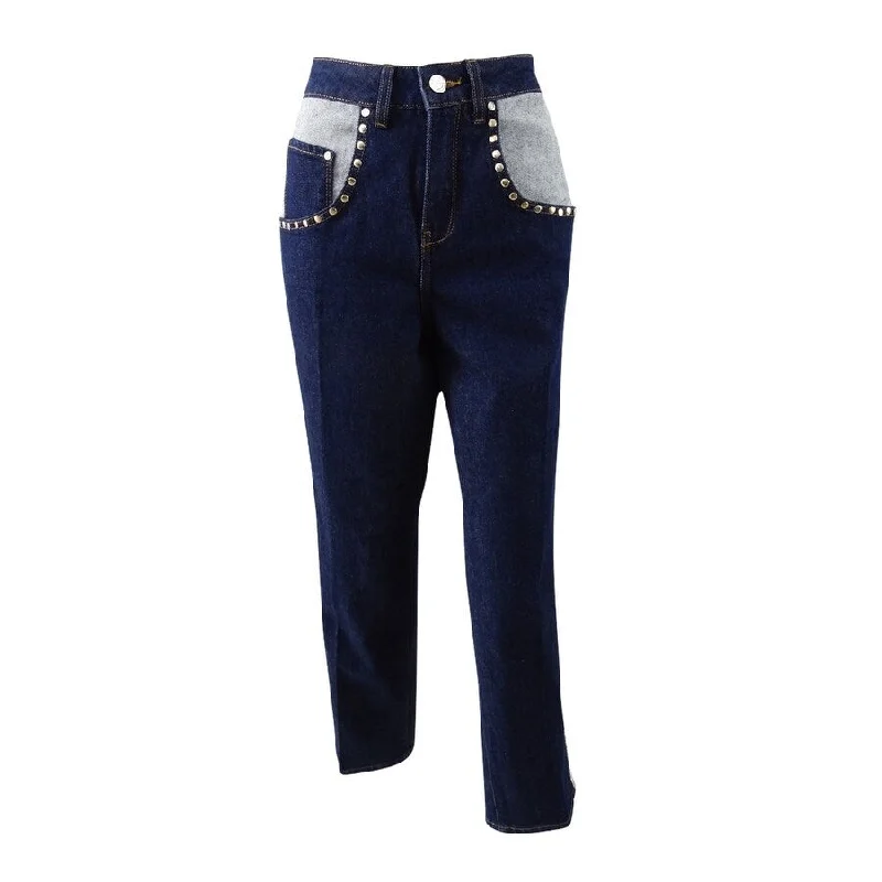 Relaxed Fashion Tommy Hilfiger Women's Studded Ankle Jeans (29, Blue)