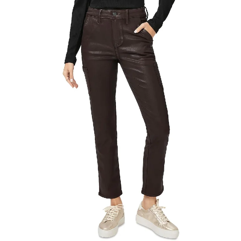 Comfy Dress Paige Womens Jolie Coated Cargo Ankle Pants