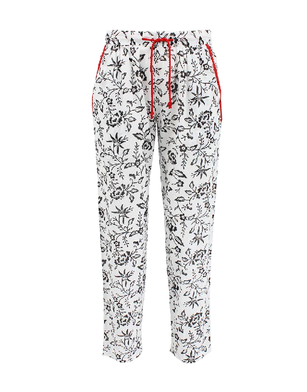 Weekend Comfort Floral Embroidered Dolly Pant