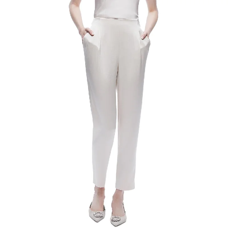 Simple Looks Alice and Olivia Womens Slim Zipper Straight Leg Pants
