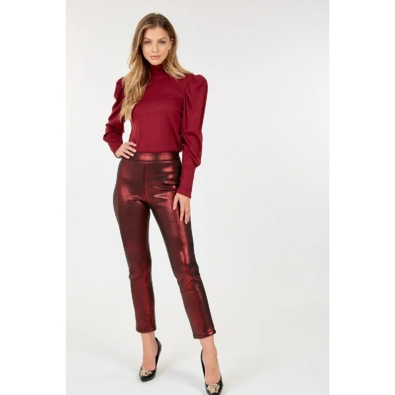 Weekend Comfort Wear Skin Vinyl Ankle Pants For Night out, Parties and Event