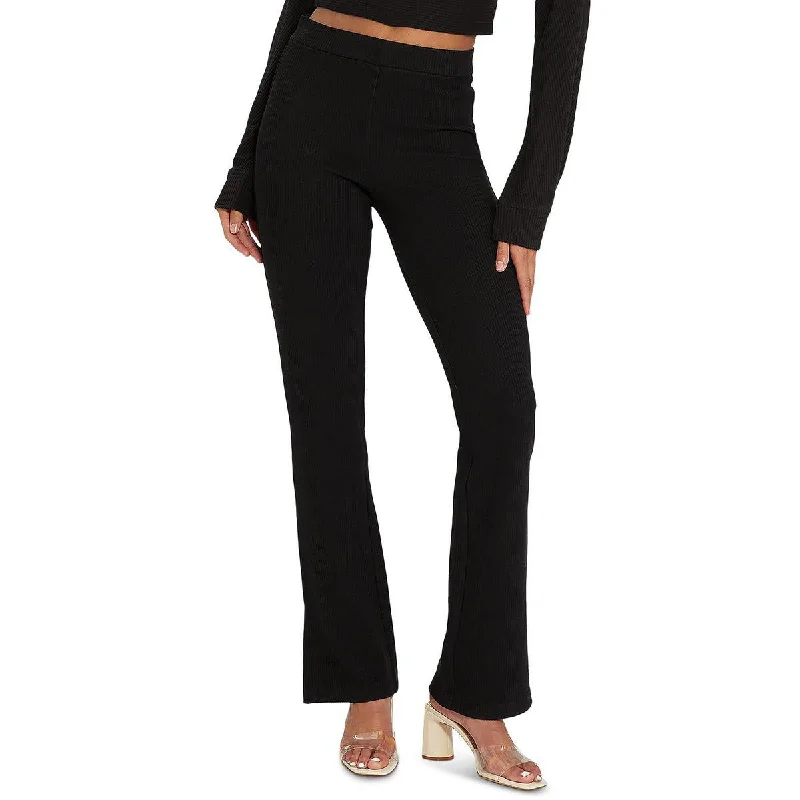 Warm Chic Outfits Sanctuary Womens Ribbed Split Hem Leggings
