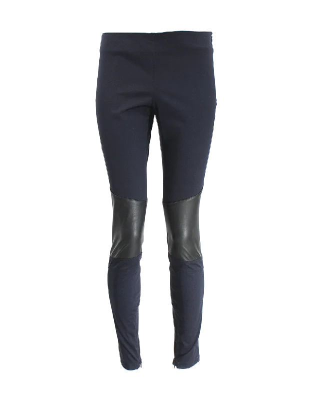 Everyday Chic Leather Knee Stretch Leggings