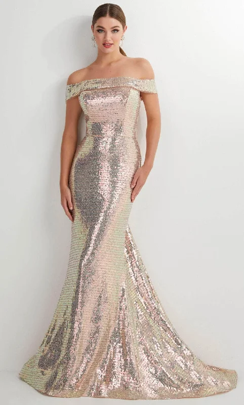 Light Comfort Studio 17 Prom 12911 - Off-Shoulder Sequin Evening Gown