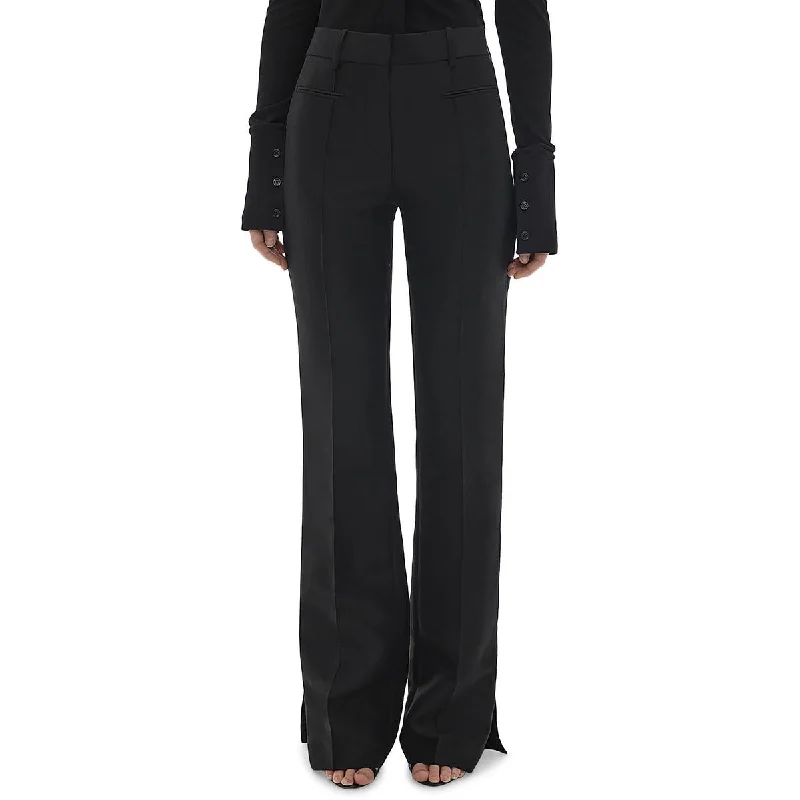 Comfortable Sweaters Helmut Lang Womens Linen Blend Office Straight Leg Pants