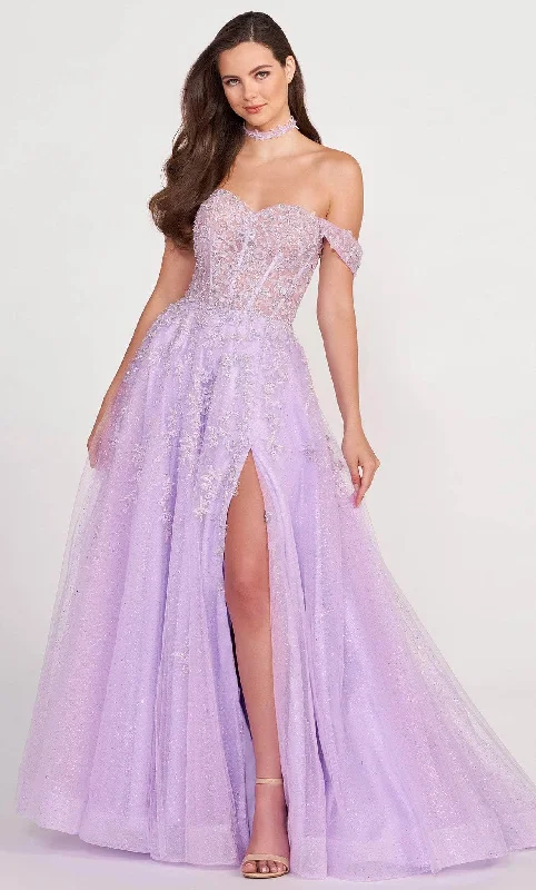 Cozy Fashion Ellie Wilde EW34081 - Off Shoulder Embellished Prom Gown