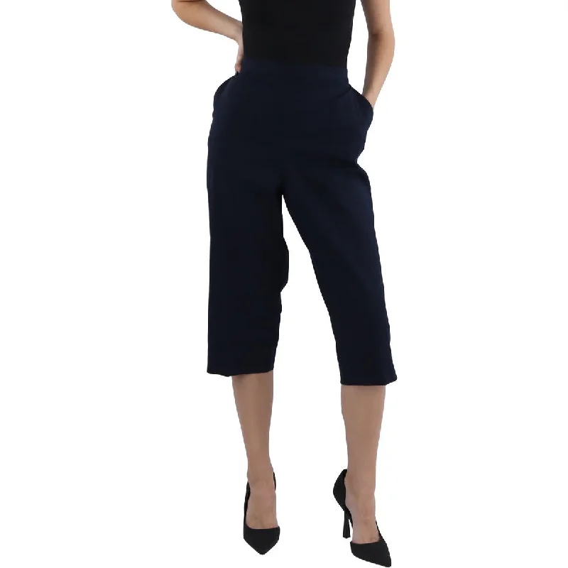 Cozy Footwear Alfred Dunner Womens Twill Flat Front Capri Pants