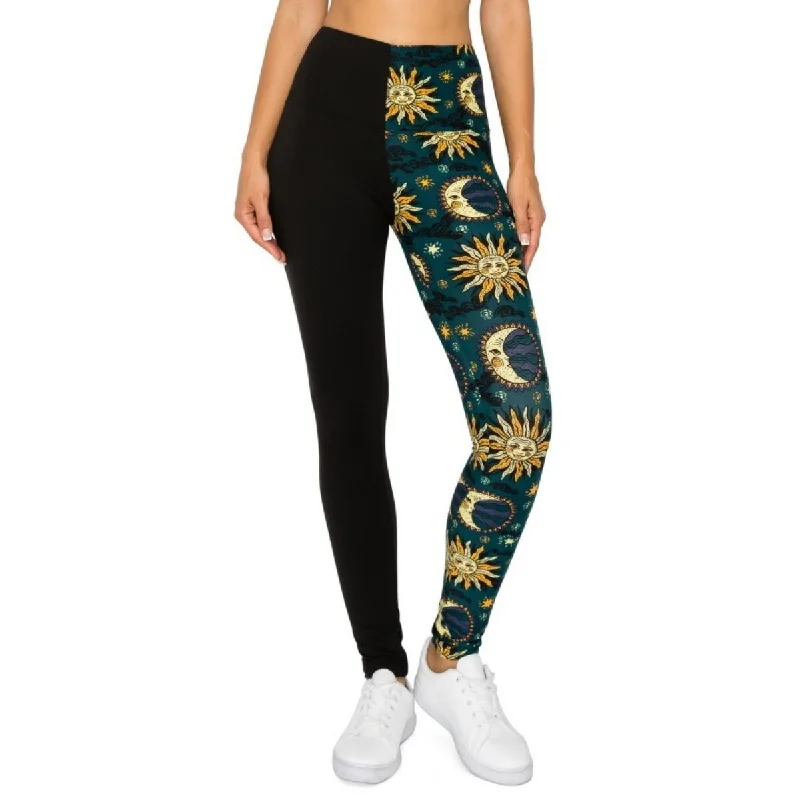 Relaxed Clothing Spliced 5-inch Long Yoga Style Banded Lined Knit Legging With High Waist