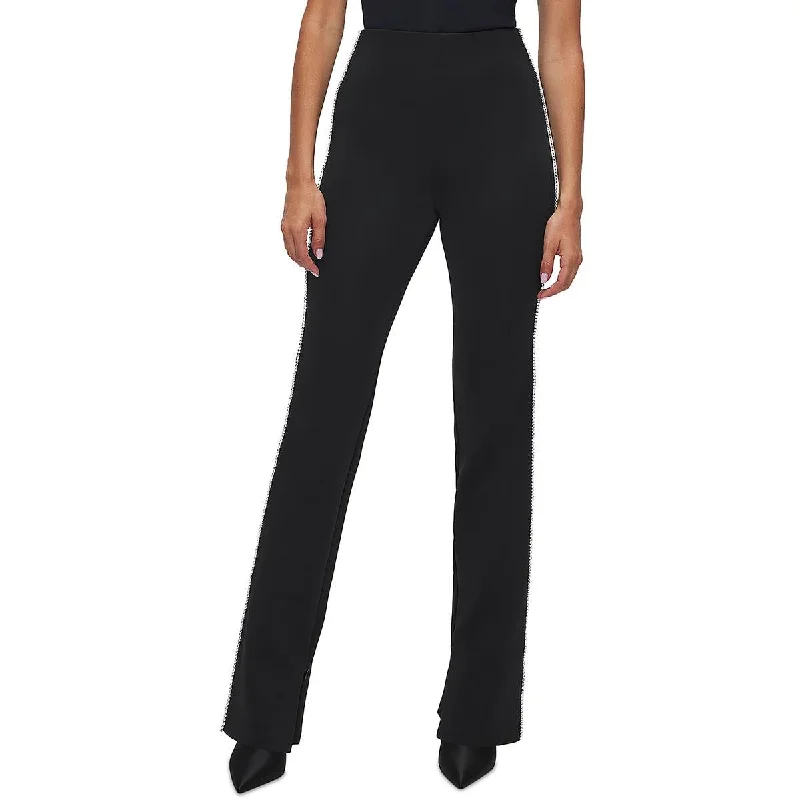 Comfortable Tops Good American Womens Crystal Rhinestone Embellished Flared Pants
