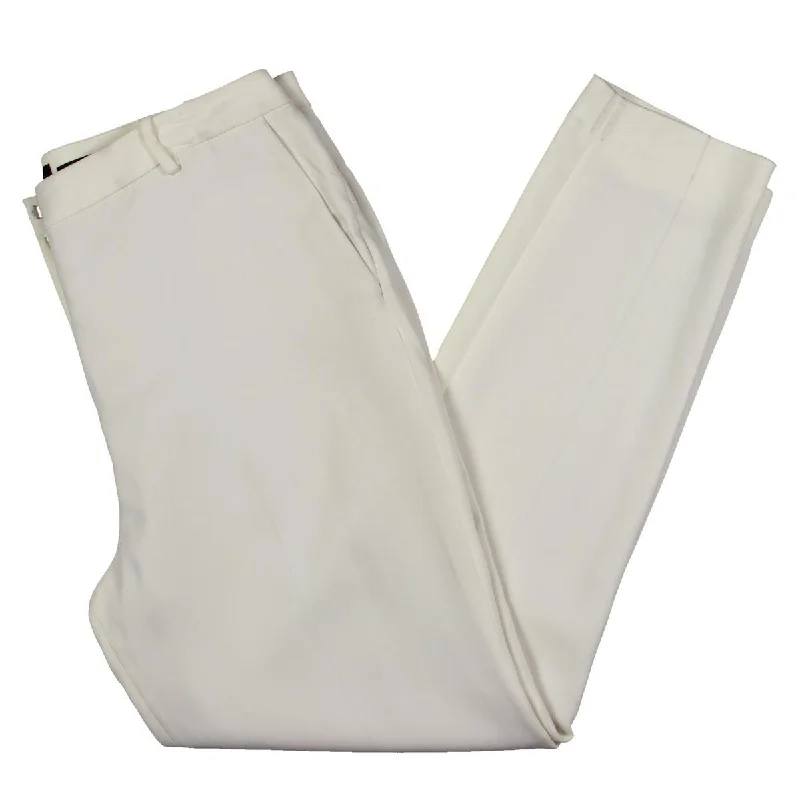 Soft Fabric Looks Donna Karan Womens High Rise Lined Straight Leg Pants