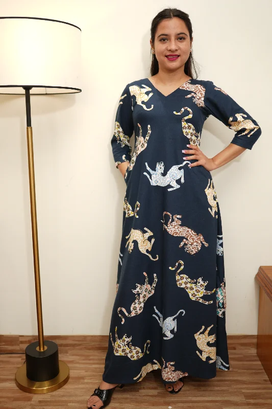 Relaxed Fit Wear Safari Echoes Printed Maxi Dress