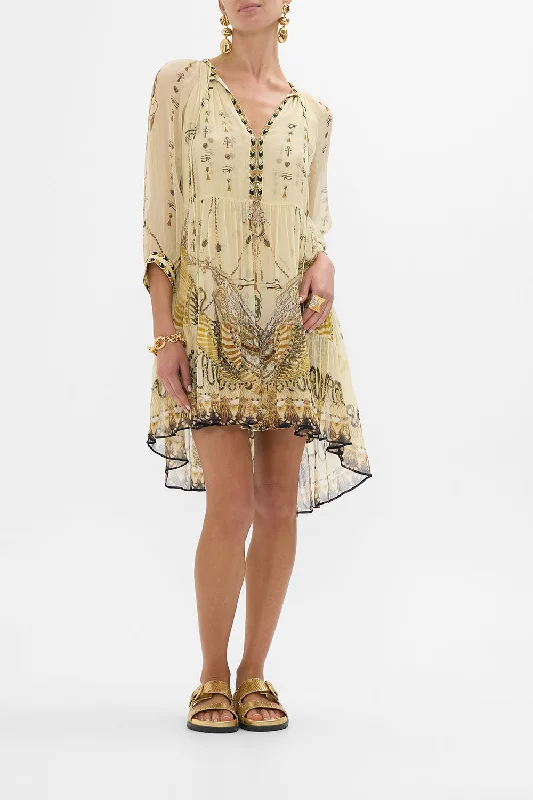 Comfortable Fashion Looks SHORT GATHERED PANEL DRESS GATEWAY TO THE AFTERLIFE
