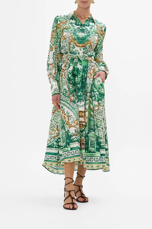Soft Tops WAIST TIE SHIRT DRESS CORRIDOR OF CALM