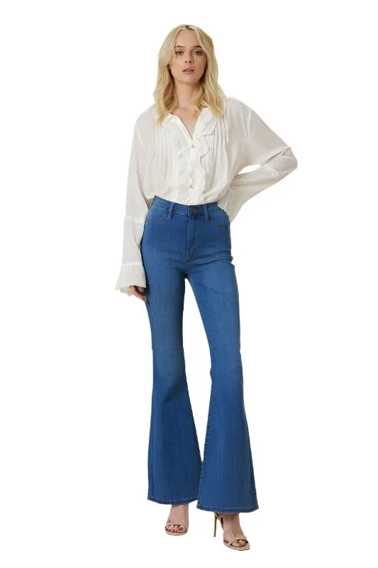 Cozy Essentials Wear Curvy Flare Jeans Womens