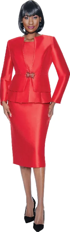 Stylish Casuals Terramina Church Suit 7990-Red