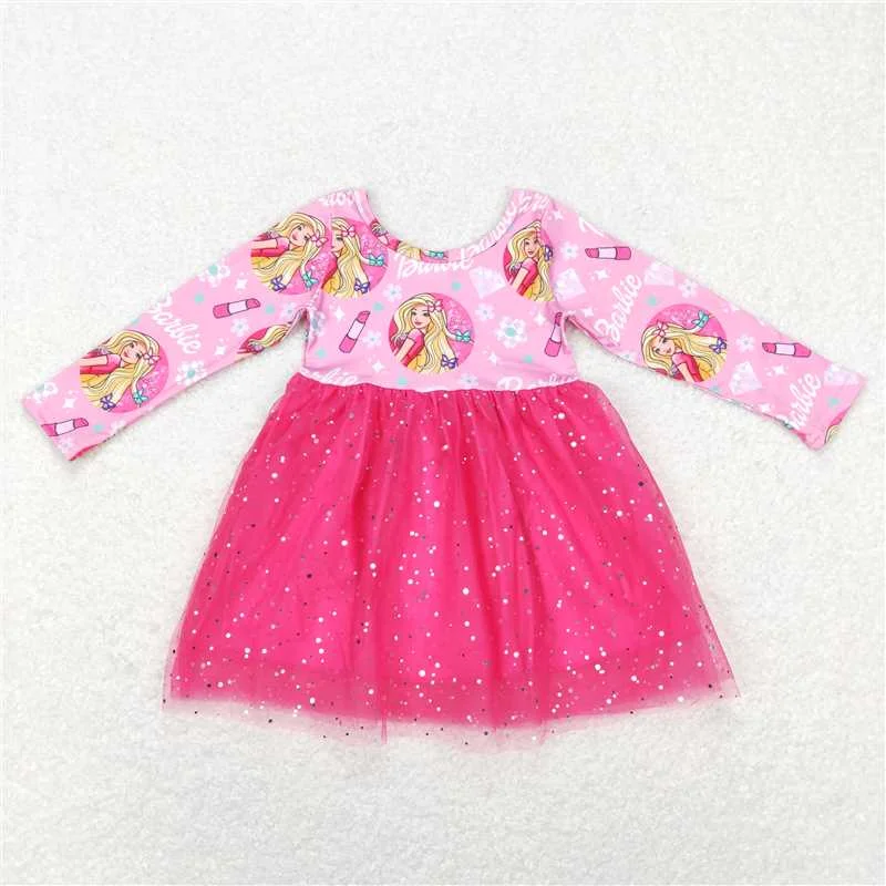 Comfortable Jeans GLD0494  Baby Girls Valentines Doll Pink Tutu Knee Length Dresses