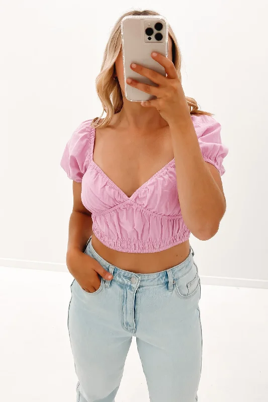 Casual Ease Pearl Top Purple