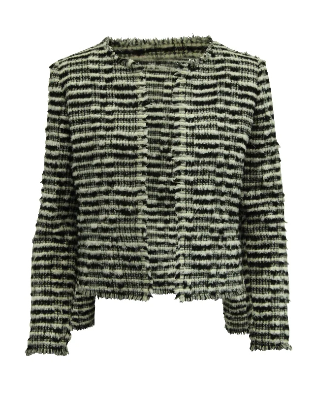 Light Layers Iro Emotion Tweed Jacket in Black Wool
