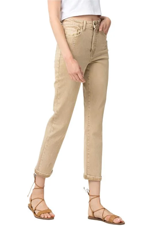 Everyday Chic Light Brown Super High Rise Mom Jeans