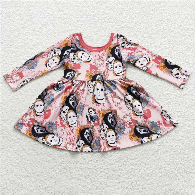 Casual Fit GLD0346 Baby Girls Halloween Horrible Friends Twirl Dresses