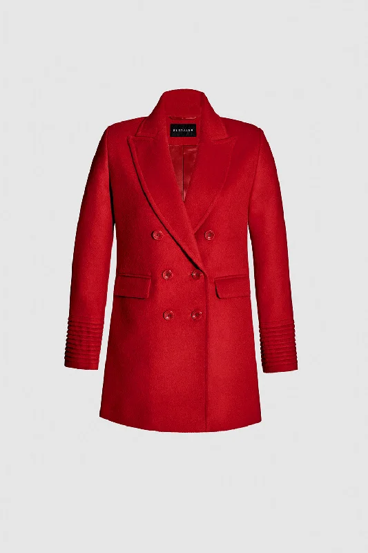 Smart Comfort Wear Baby Alpaca Peak Collar Topcoat
