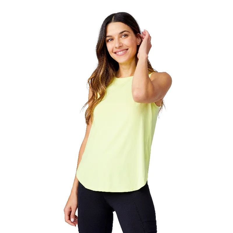 Elegant Casuals Free Country Women's Microtech Chill B Cool Curved Hem Tank Top