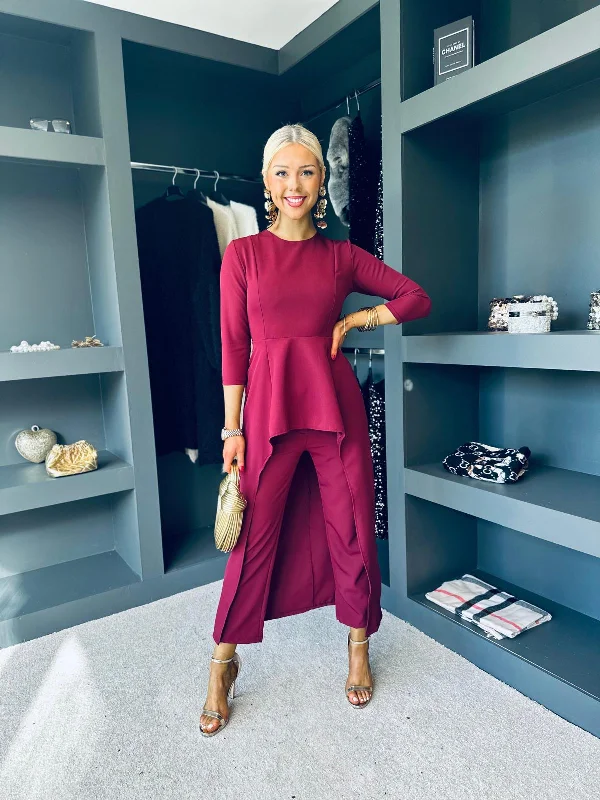 Stylish Fit Sutton Occasion 2 Piece Burgundy