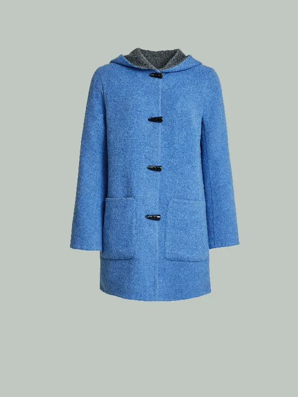 Comfortable Fashion Looks Alaia Coat Baby Alpaca Color Blue