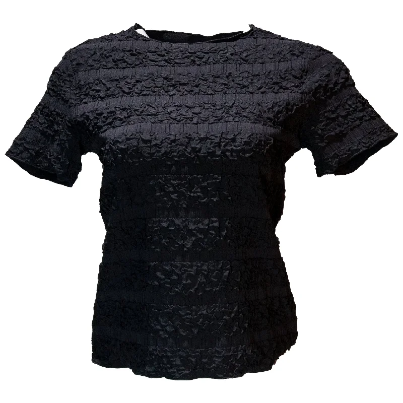 Soft Tops Black Textured T
