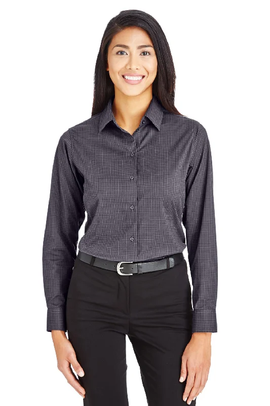 Versatile Style Devon & Jones Womens CrownLux Performance Moisture Wicking Long Sleeve Button Down Shirt - Carbon Grey